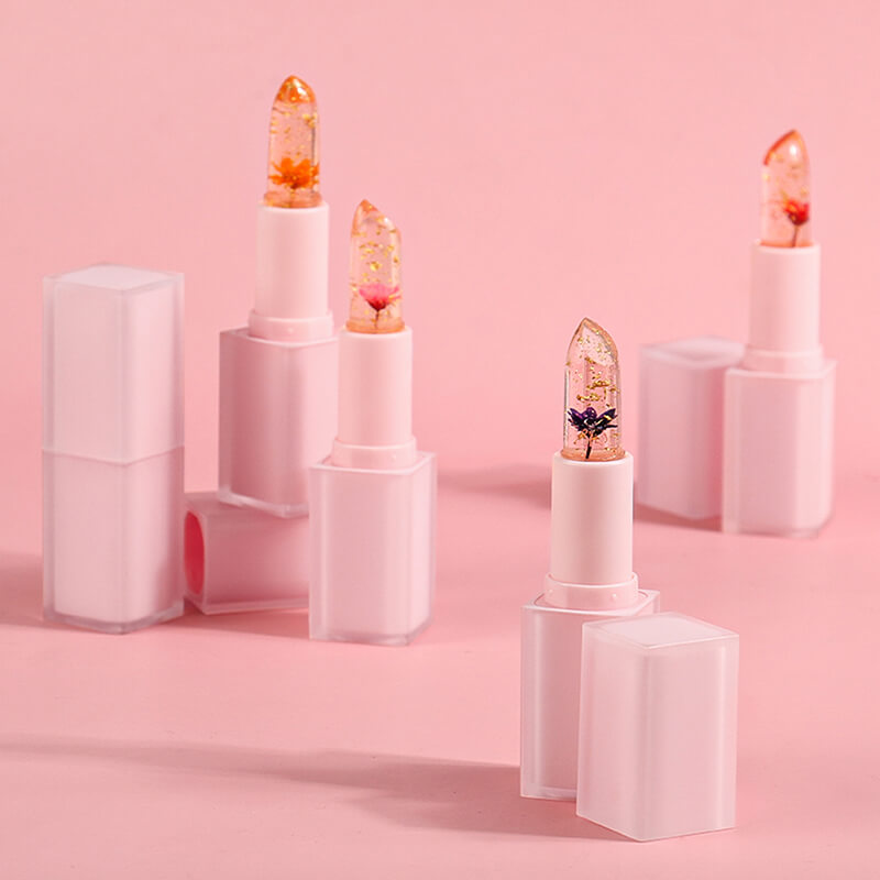5 color lip balm flower lipstick color change hydrate long lasting