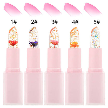 5 color lip balm flower lipstick color change hydrate long lasting