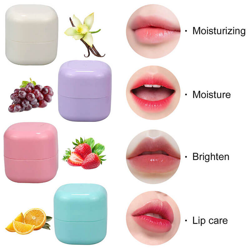 4 flavor fruit lip balm moisturizing nourishing lip care
