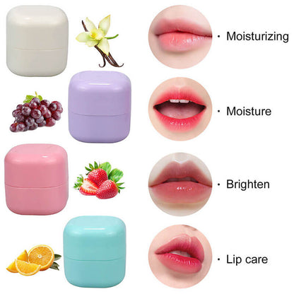 4 flavor fruit lip balm moisturizing nourishing lip care