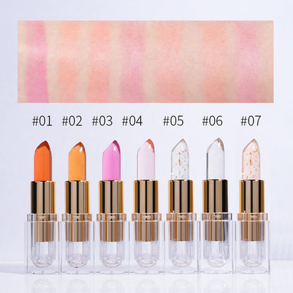 7 color lip balm jelly lipstick color change moisturize long lasting