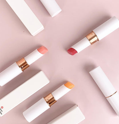 3 Flavors Moisturizing Lip Balm Plant Essence Tinted Change Color Smooth Fine Lines