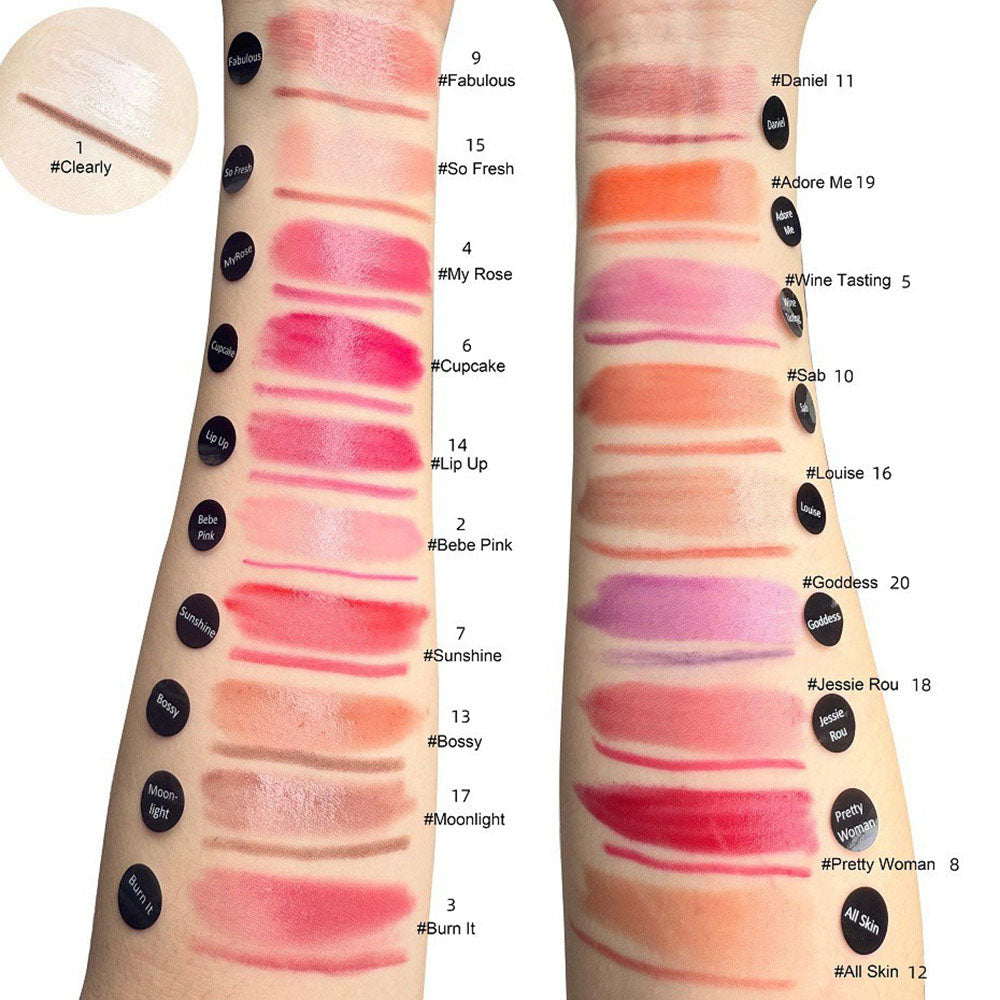 20-Color LIP DUO Set Nude Lip Gloss & Lip Liner Kit High Pigment Moisturizing