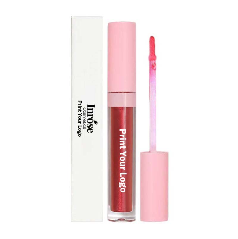 49 color lip gloss lip glaze high pigmented nude shimmer no logo pink tube