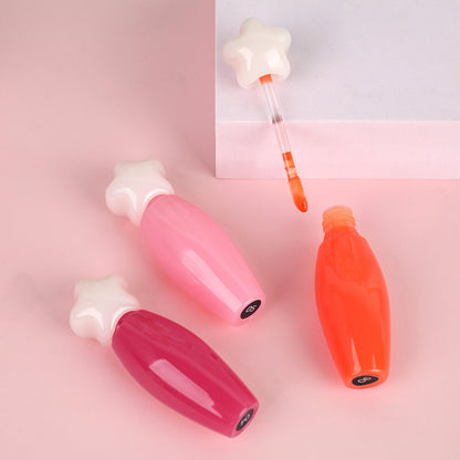 6-Color Star Lip Gloss Mint Plumping Lip Glaze Moisturizing Private Label