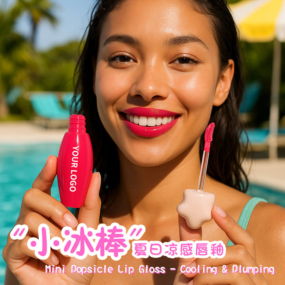 6-Color Star Lip Gloss Mint Plumping Lip Glaze Moisturizing Private Label