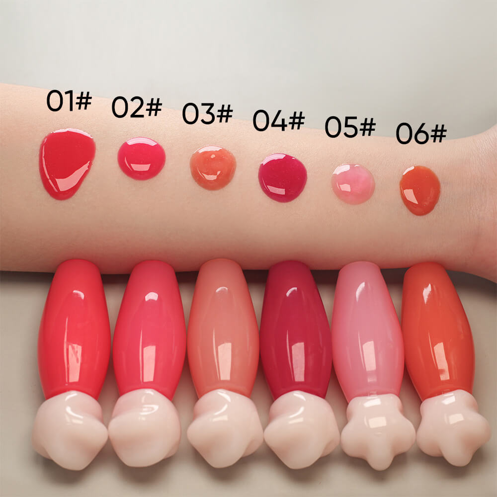 6-Color Star Lip Gloss Mint Plumping Lip Glaze Moisturizing Private Label