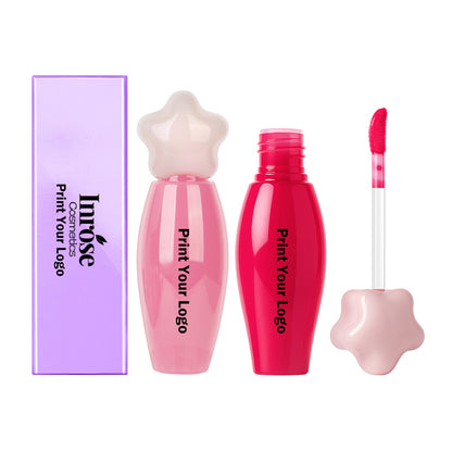 6-Color Star Lip Gloss Mint Plumping Lip Glaze Moisturizing Private Label