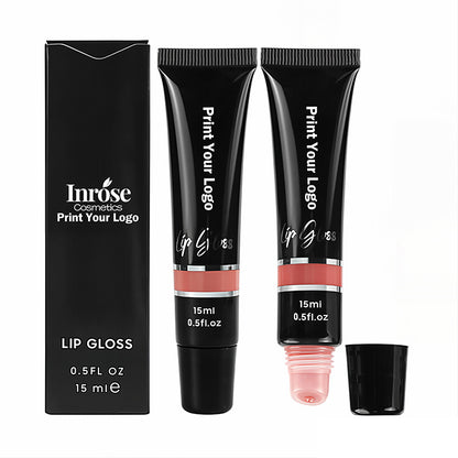 24 Color Nude Lip Gloss Lip Glaze Long Lasting High Pigment Squeeze Tube 15Ml