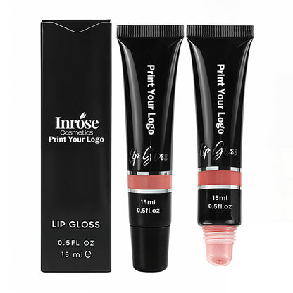 24 Color Nude Lip Gloss Lip Glaze Long Lasting High Pigment Squeeze Tube 15ml