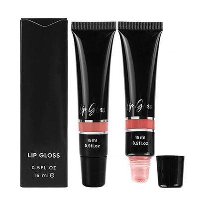 24 color nude lip gloss lip glaze long lasting high pigment squeeze tube 15ml