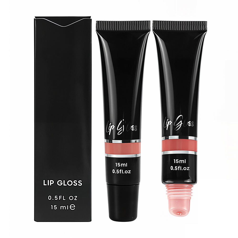 24 Color Nude Lip Gloss Lip Glaze Long Lasting High Pigment Squeeze Tube 15ml
