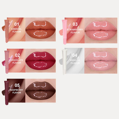 5 color polypeptide lip gloss moisturizing nourishing squeeze lip oil vegan