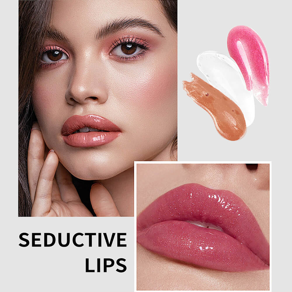 5 color polypeptide lip gloss moisturizing nourishing squeeze lip oil vegan