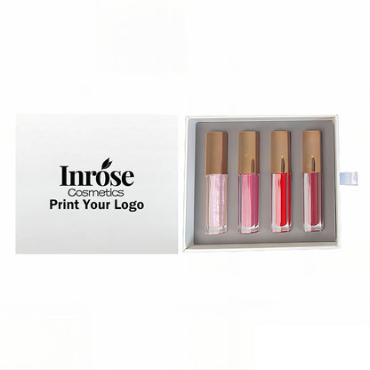 1 Pcs Lipgloss & 3 Pcs Matte Liquid Lipstick Set Waterproof Long Lasting