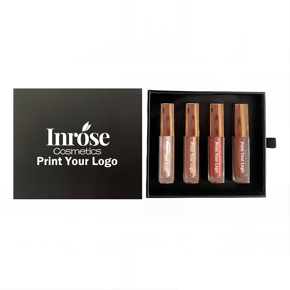 1 Pcs Lipgloss & 3 Pcs Matte Liquid Lipstick Set Waterproof Long Lasting
