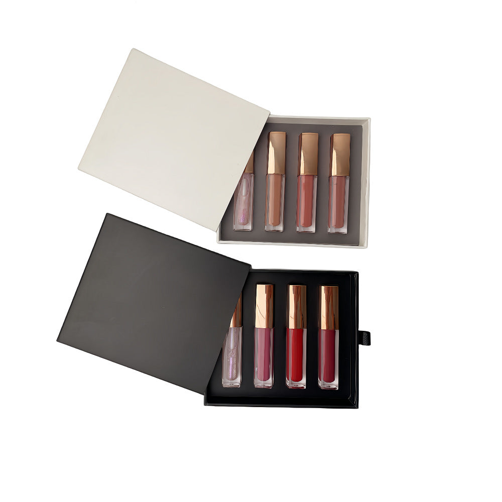1 pcs lipgloss & 3 pcs matte liquid lipstick set waterproof long lasting