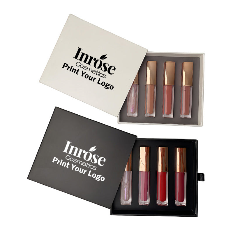 1 pcs lipgloss & 3 pcs matte liquid lipstick set waterproof long lasting