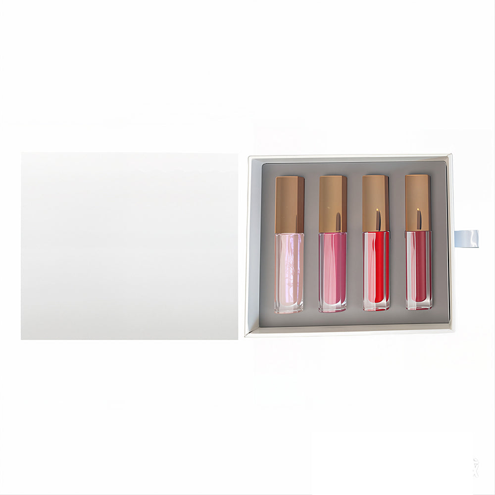 1 Pcs Lipgloss & 3 Pcs Matte Liquid Lipstick Set Waterproof Long Lasting