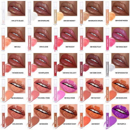 49 color lip gloss high pigmented nude shimmer pink tube (color 31-49)
