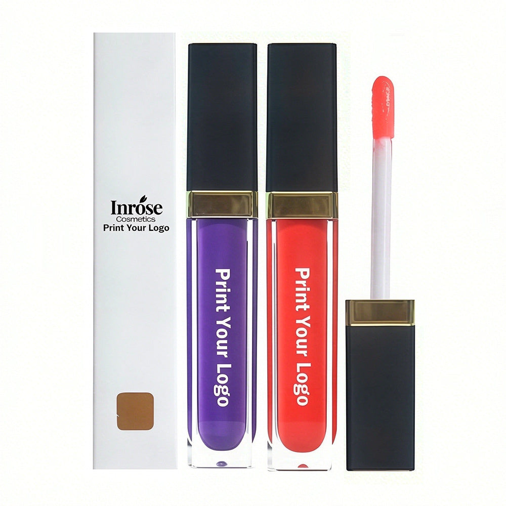 64 Color Lip Gloss Nude Shimmer Lip Glaze High Pigmented Vegan Mirror Tube