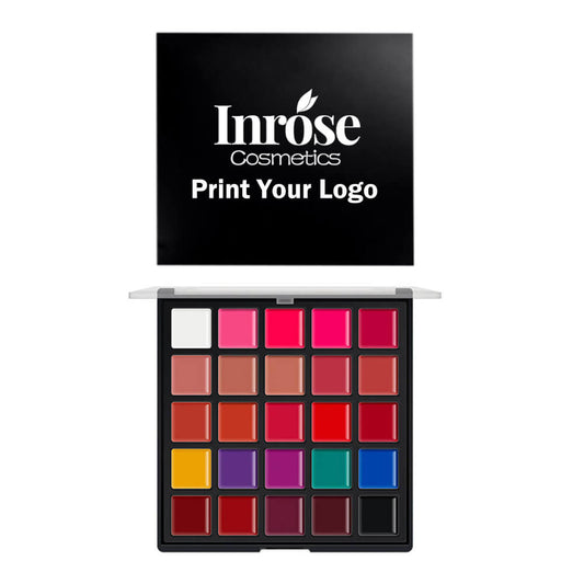 25 color lip gloss palette matte moisturizing vegan