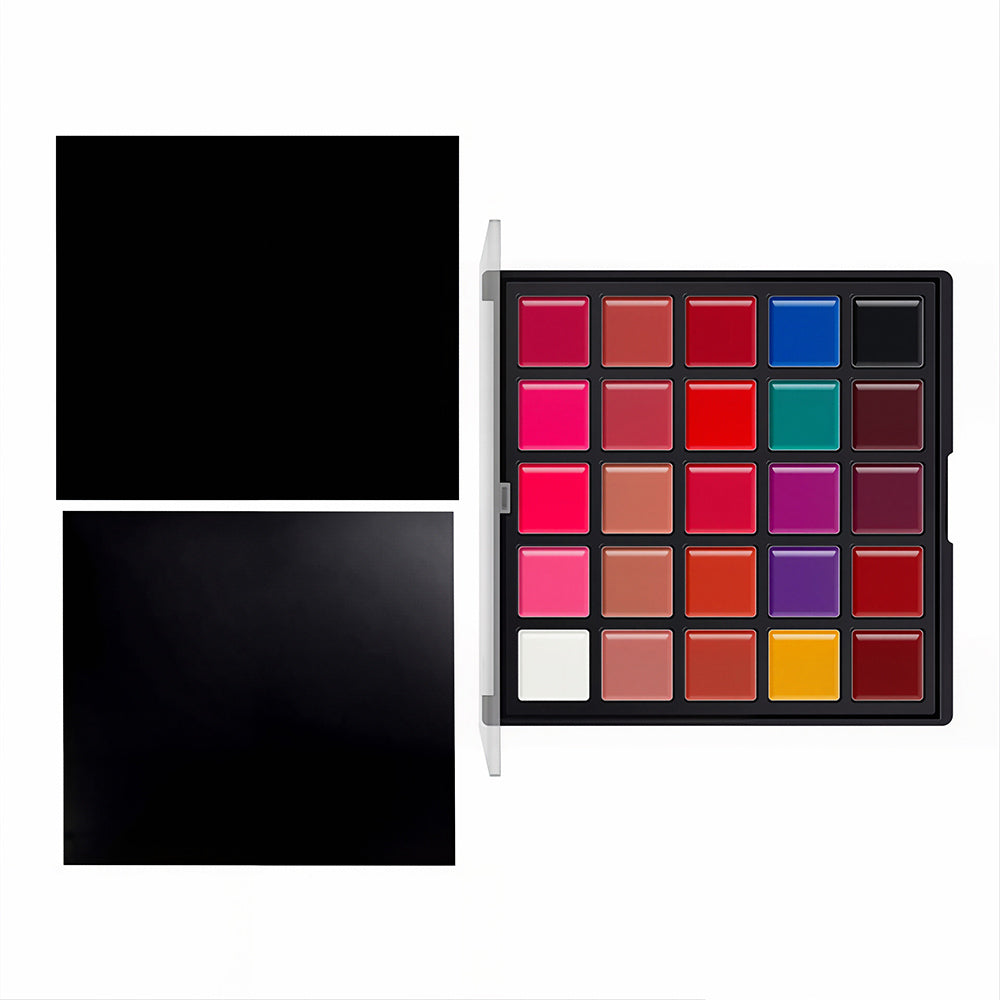 25 Color Creamy Lip Gloss Palette Matte Moisturizing Long Lasting Vegan