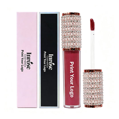 64 Color Lip Gloss Nude Waterproof High Pigmented Diamond Gold Tube