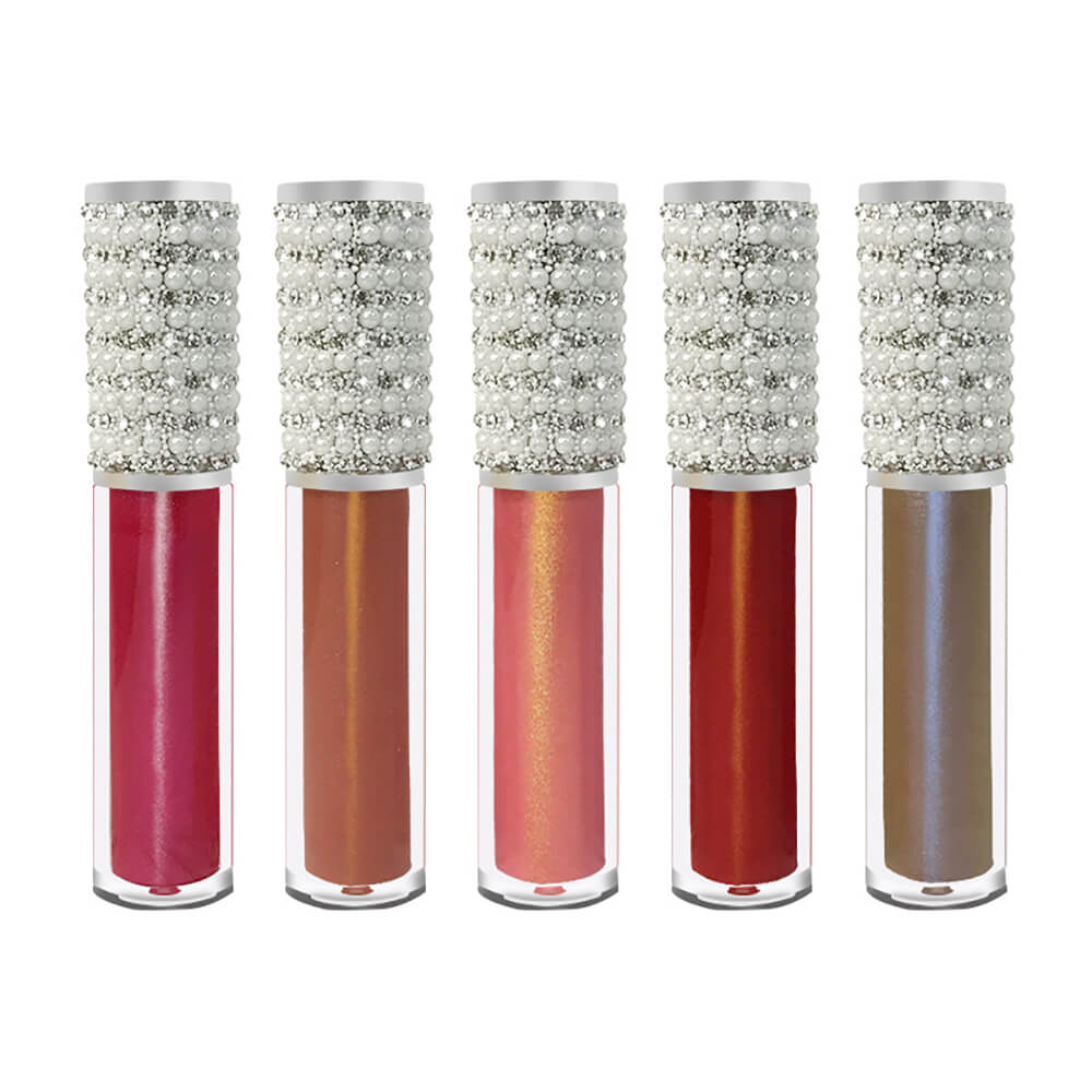 64 Color Lip Gloss Nude Moisturizing High Pigmented Silver Diamond Tube