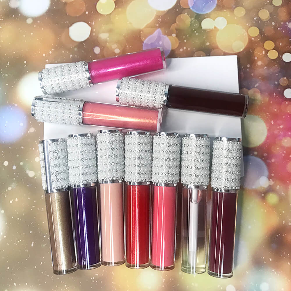64 Color Lip Gloss Nude Moisturizing High Pigmented Silver Diamond Tube