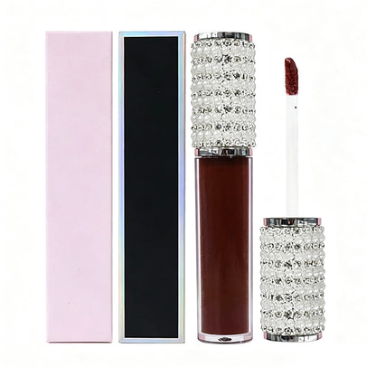 64 Color Lip Gloss Nude Moisturizing High Pigmented Silver Diamond Tube