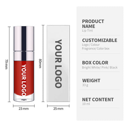 12-Color Layerable Lip Oil & Lip Gloss Waterproof Lip Tint Long Lasting