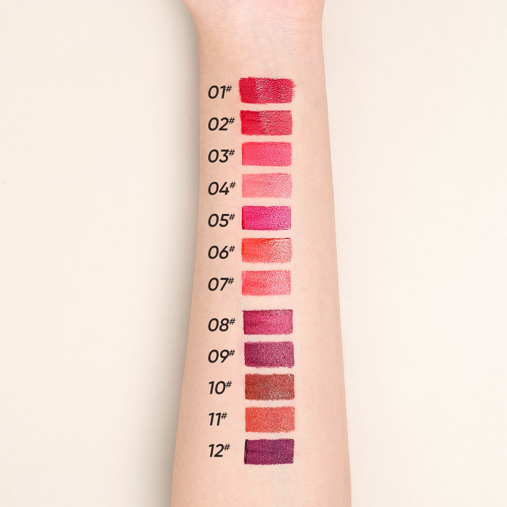 12-Color Layerable Lip Oil & Lip Gloss Waterproof Lip Tint Long Lasting