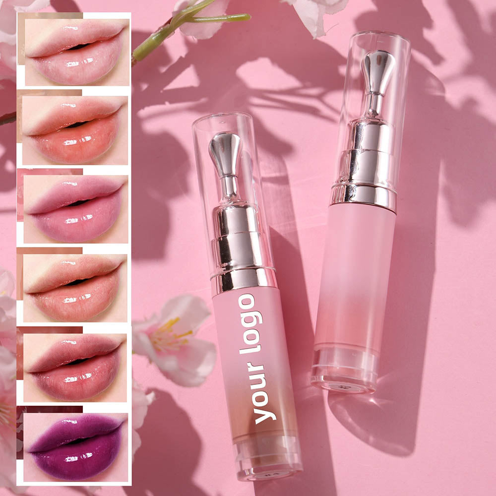 6-color Pressed Lip Gloss with Intensive Moisturizing Essence Hydrating Oil 8ml