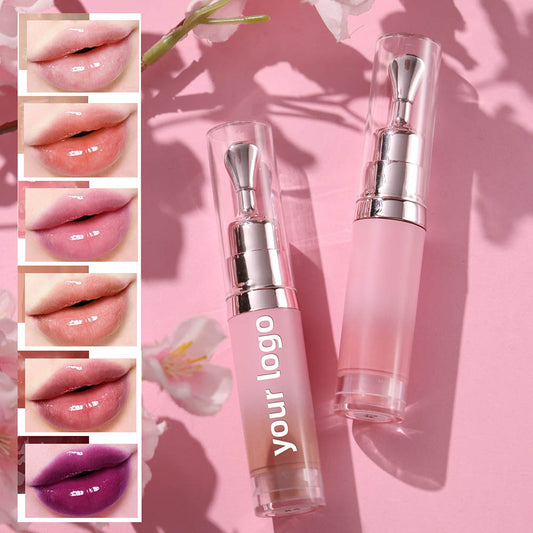 6-color Pressed Lip Gloss with Intensive Moisturizing Essence Hydrating Oil 8ml