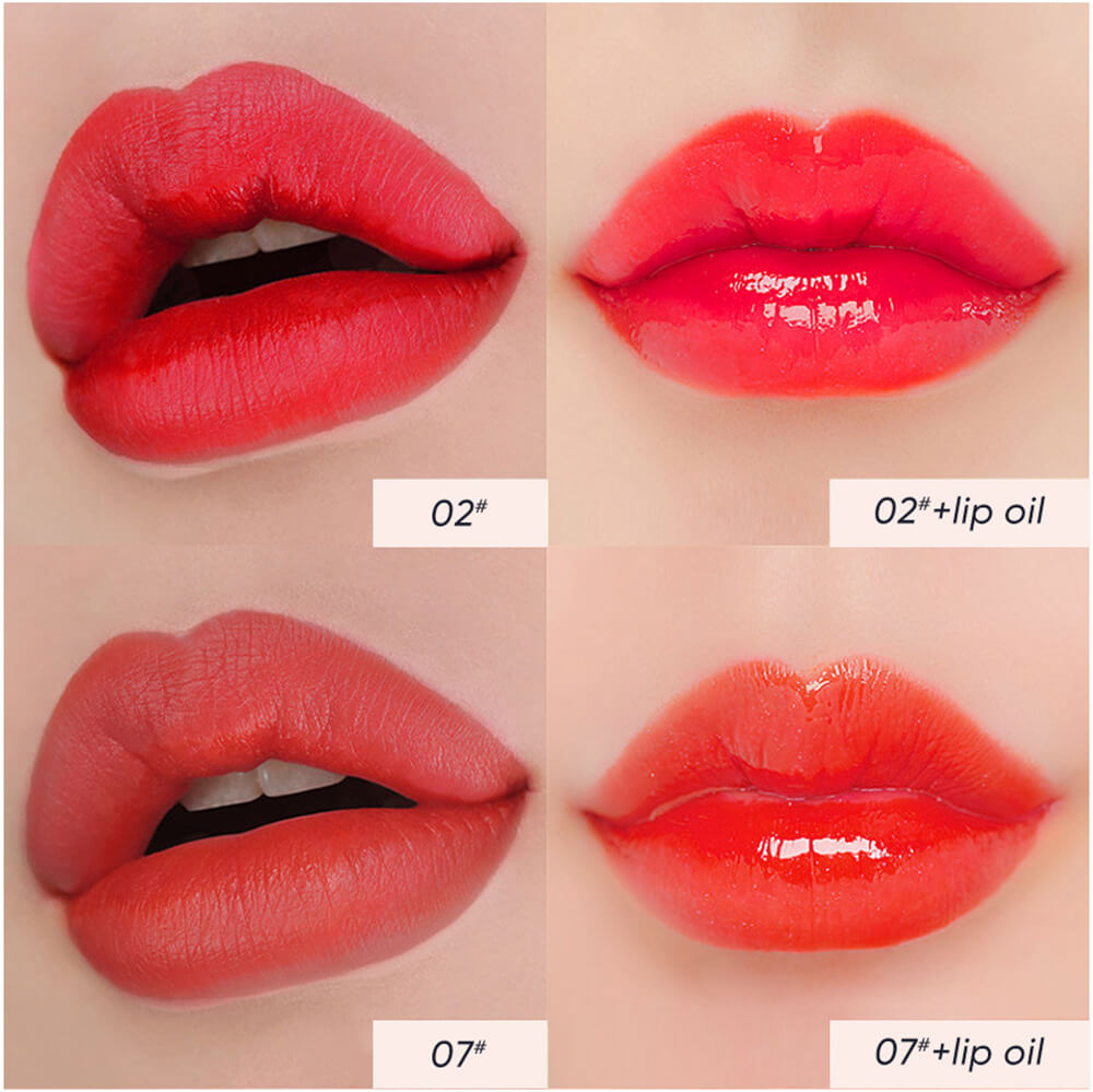 12-Color Layerable Lip Oil & Lip Gloss Waterproof Lip Tint Long Lasting