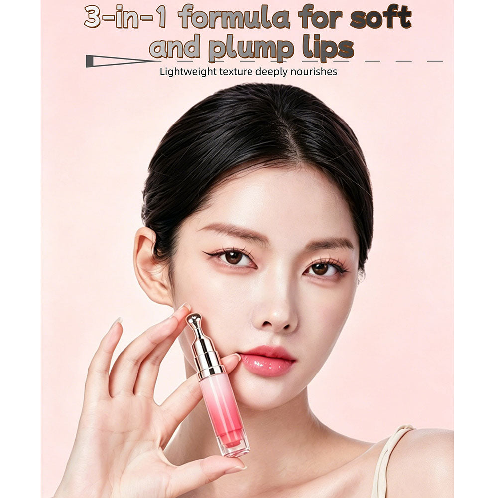 6-color Pressed Lip Gloss with Intensive Moisturizing Essence Hydrating Oil 8ml
