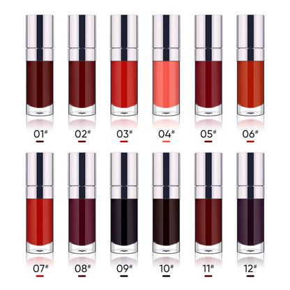 12-Color Layerable Lip Oil & Lip Gloss Waterproof Lip Tint Long Lasting