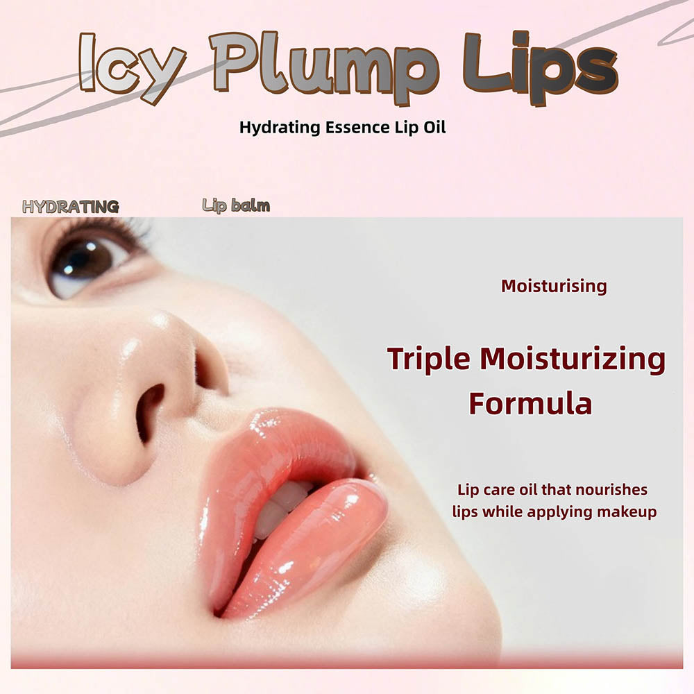 6-color Pressed Lip Gloss with Intensive Moisturizing Essence Hydrating Oil 8ml