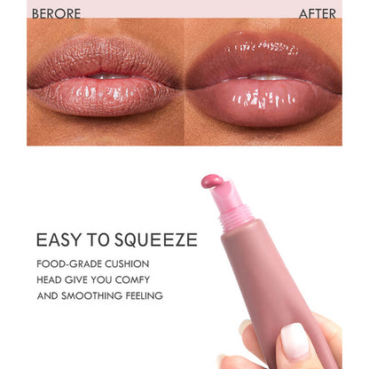 10 color lip gloss shiny lip oil moisturing durable lip care squeeze tube