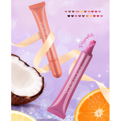 10 Shade Polypeptide Lip Tint Nude Lip Gloss Moisturizing Lip Oil Long Lasting 10Ml