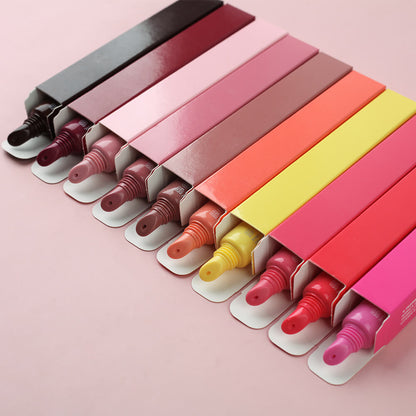 10 Shade Polypeptide Lip Tint Nude Lip Gloss Moisturizing Lip Oil Long Lasting 10Ml