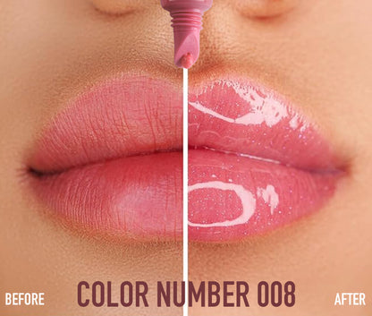10 Shade Polypeptide Lip Tint Nude Lip Gloss Moisturizing Lip Oil Long Lasting 10Ml