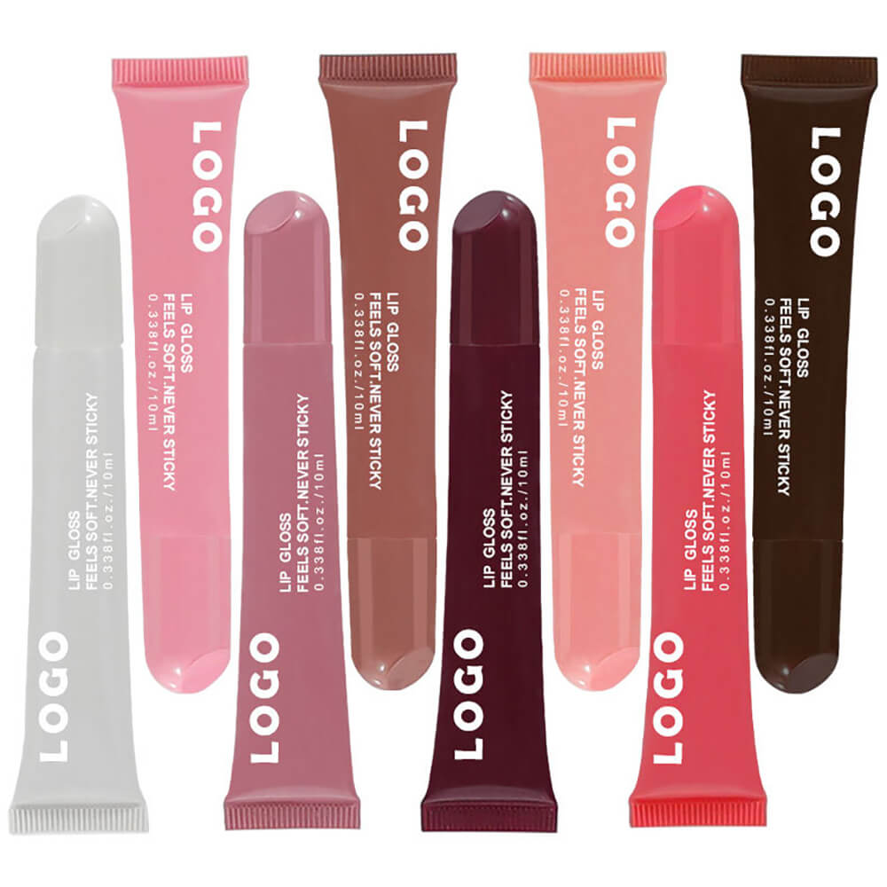 8 Color Peptide Lip Gloss Vitamin E Lip Plumping Oil Moisturizing Lip Glaze
