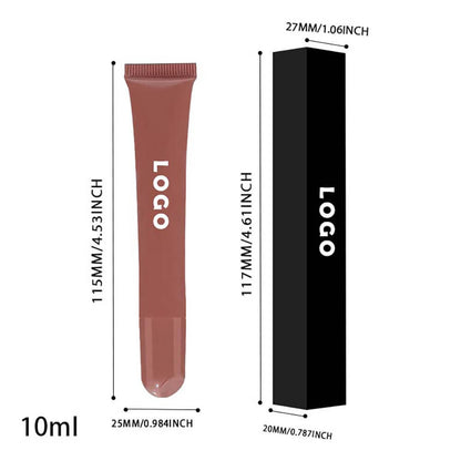 8 Color Peptide Lip Gloss Vitamin E Lip Plumping Oil Moisturizing Lip Glaze