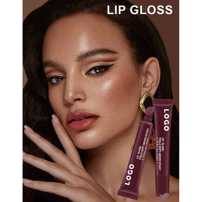 8 Color Peptide Lip Gloss Vitamin E Lip Plumping Oil Moisturizing Lip Glaze