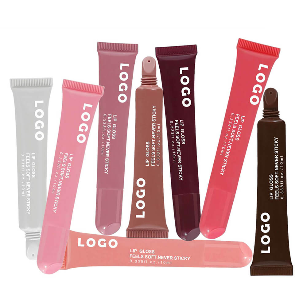 8 Color Peptide Lip Gloss Vitamin E Lip Plumping Oil Moisturizing Lip Glaze