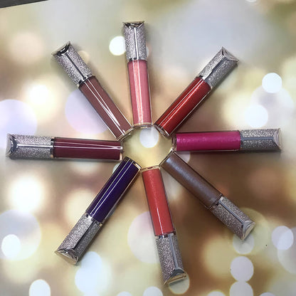 64 Color Lip Gloss Nude Moisturizing High Pigmented Beveled Diamond Tube