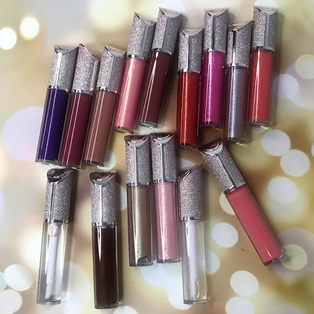 64 Color Lip Gloss Nude Moisturizing High Pigmented Beveled Diamond Tube