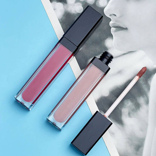 39 Color Nude Lip Gloss High Pigmented Vegan Glossy Long Lasting Black Tube